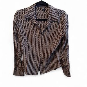 Banana Republic Chic Patterned Button-Up Blouse